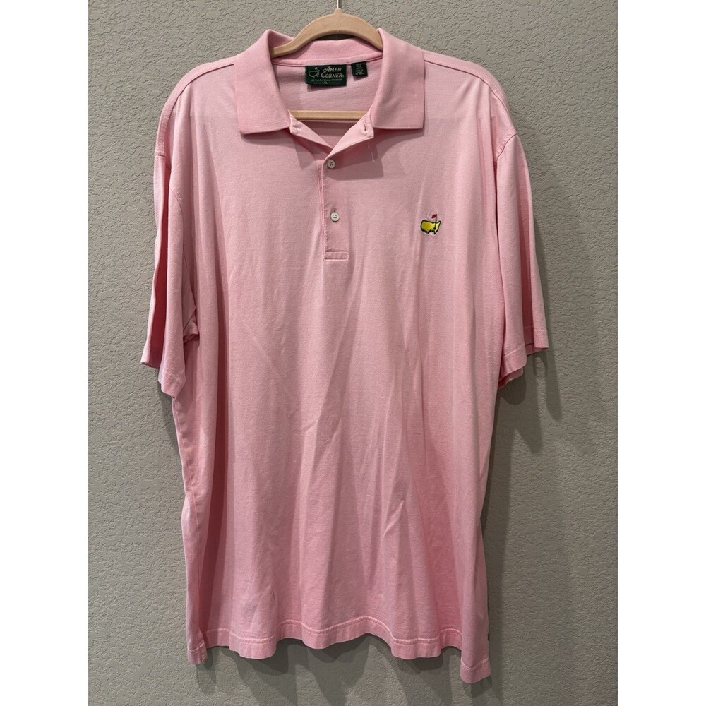 The Masters Pink Polo Golf Shirt Men’s XL Amen Corner 100% Pima Cotton